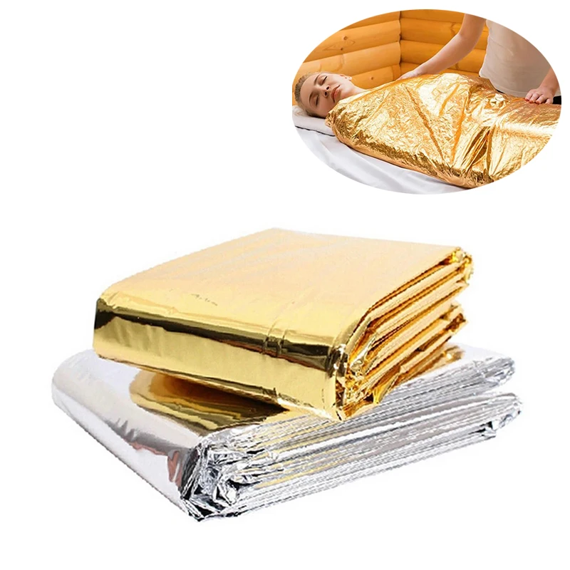 5 ks Thermal Foil Sauna Dela na detoxikáciu chudnutia, ďaleko infračervená terapia si zachováva až 97% mylarovej prikrývky na prežitie telesného tepla