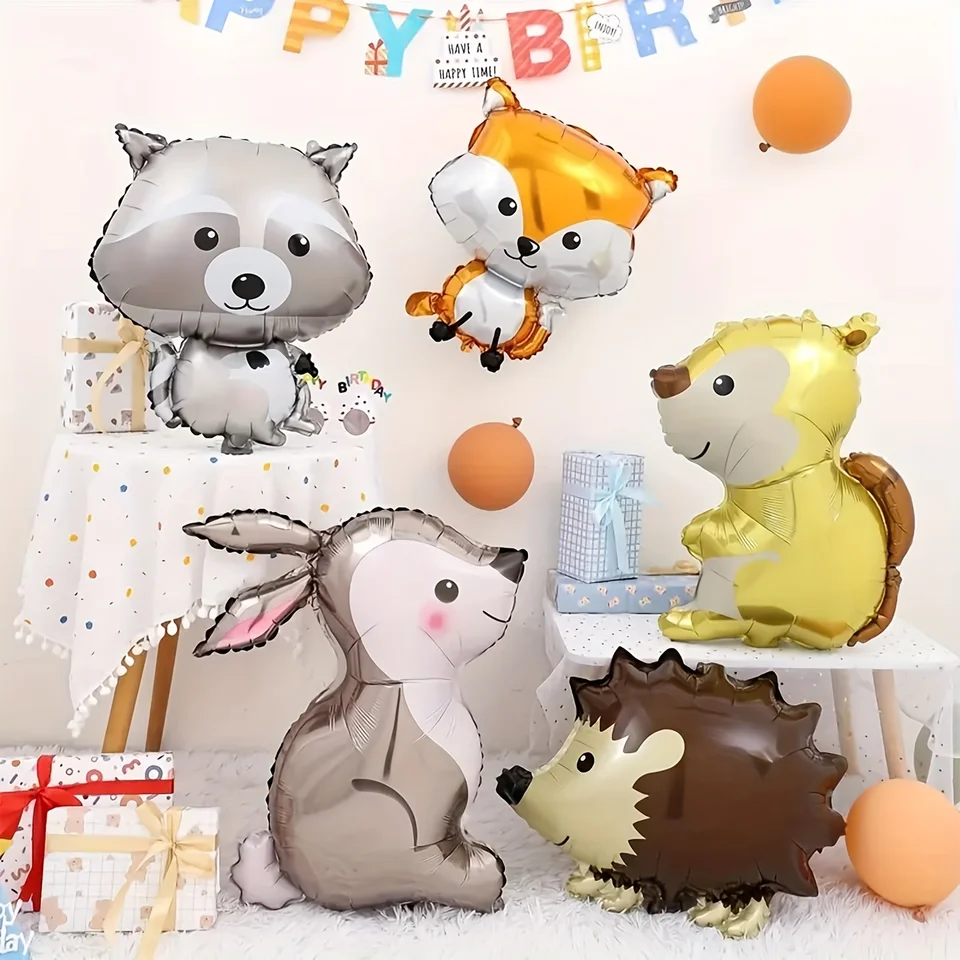 5 lesných zvierat hliníkových filmov loptičky mýval králiky hedgehog les témy DECORÁCIA DEKORÁCIA Balóny