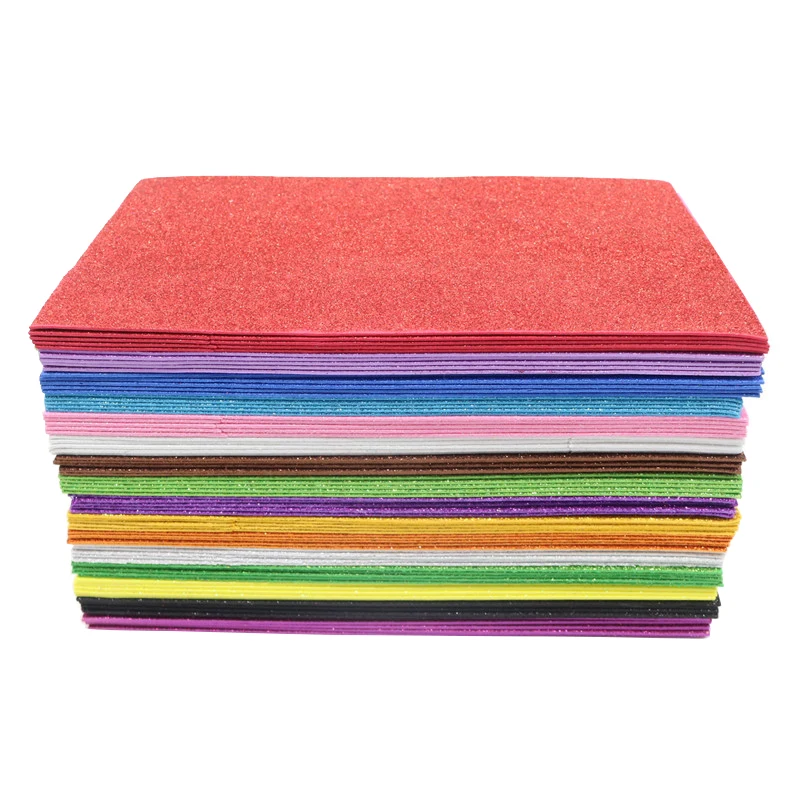 5 listov/taška 2 mm hrubá 20*30 cm so zlatým práškovým trblietkom Svetlá špongia papierový penový papier Materská škola ručne vyrobená bez lepidla