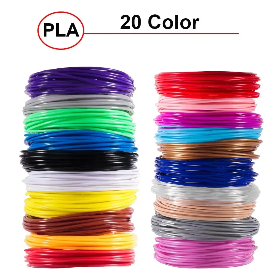 5 m 10m 1/5/10/20 Farby 3D doplňovanie pera PLA 3D Penové káble Káble vlákna Tlačové materiály Vysoko precízne tlačiarne kábel