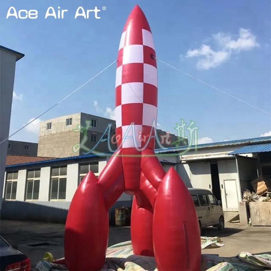 5 m h nafukovací raketový model pre vojenskú simulačnú raketovú karikatúru pre prehliadku