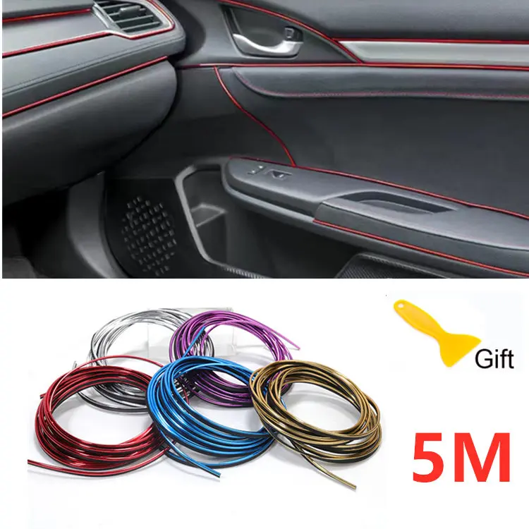 5 m nálepka na vnútorné lišty pre Fiat Ducato Punto Stilo Bravo Palio Uno Toro Grande Doblo 500 Príslušenstvo