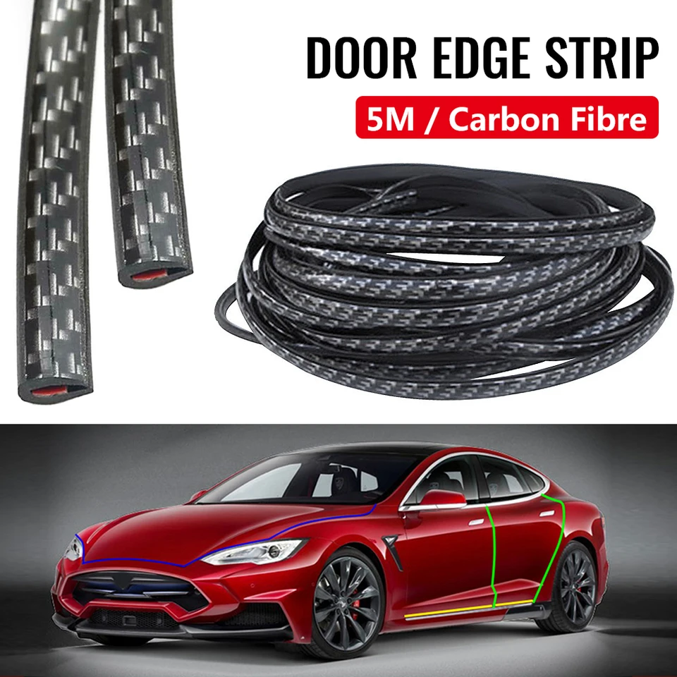 5 m uhlíkové vlákno dvere proti kolízii Strip Strip Bumper Orez