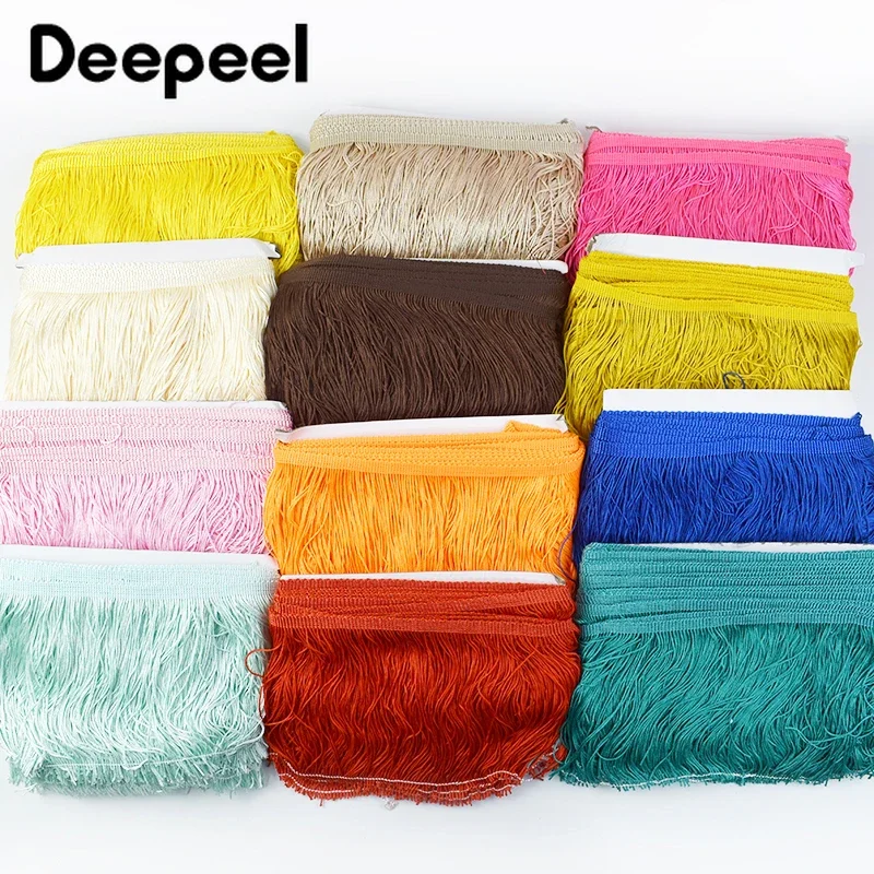 5 metrov 10-30 cm Farebné dlhé strapce okrajové okrajové lesk na šitie Latinskej sukne Lace Trim Tress DIY Orezávanie TRESSKÉ PRÍSLUŠENSTVO
