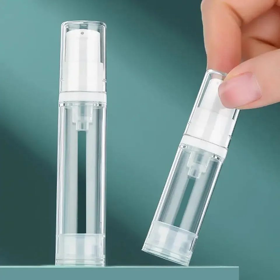 5 ml 10 ml číry kozmetický kozmetický krém na kozmetické krémové čerpadlo fľaše na cestovné make -up nádoby pre krémové gélové mlieko