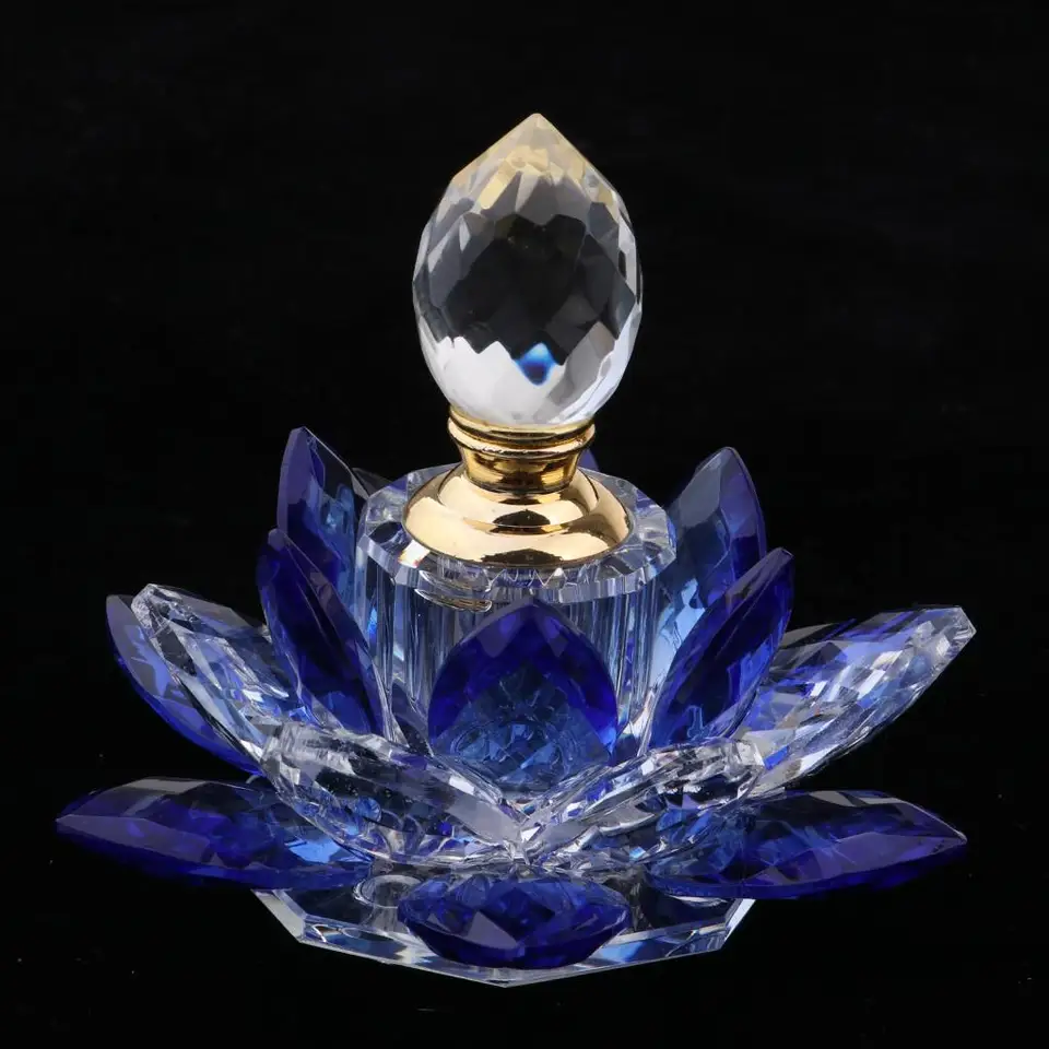 5 ml Blue Crystal Glass Lotus Flower Parfum fľaša prázdna pre dámy