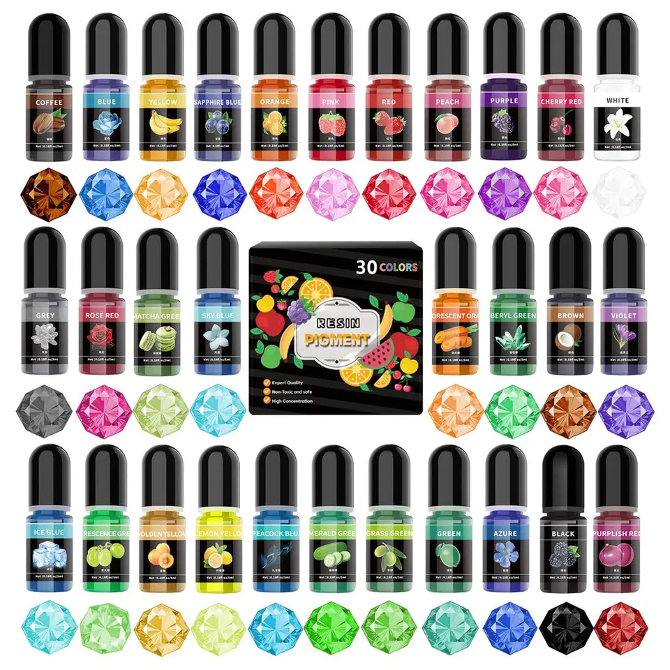 5 ml epoxidové živice pigmentové súpravy tekuté farbenie farbenie DIY UV Epoxidová živicia pleseň šperkov