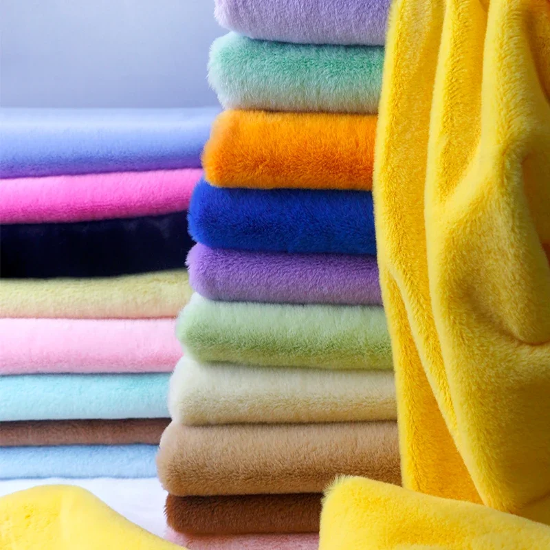 5 mm faux králičie kožušinové kožušinové plyšové tkanina pri dvore pre hračky Clothing Coats Doll Siť mäkká handrička biela čierna fialová ružová
