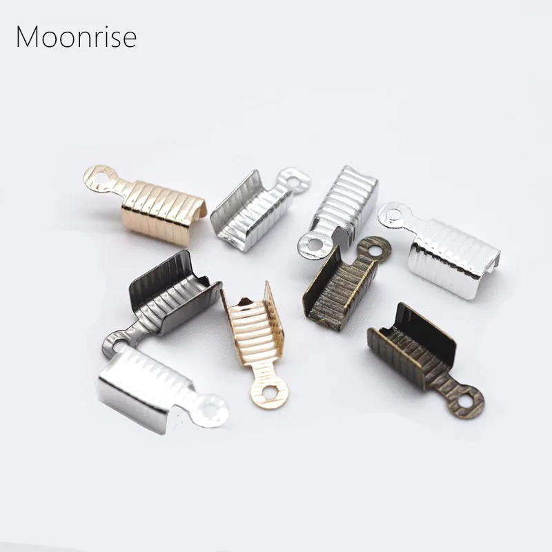 5 mm kučeravé koncové čiapky a sponky alebo stuha Class Clasps DIY šperky nálezy príslušenstvo 100ks HK099