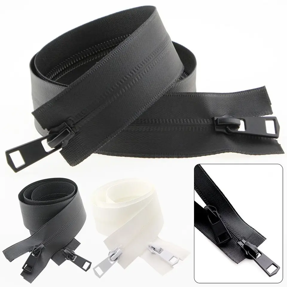 5# Open-end Double Slider Zip Vodotesný neviditeľný zips DIY Šijací plášť