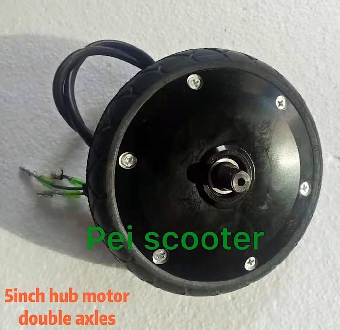 5-palcový super tenký dvojitý hriadeľ bez kefiek bez gearného elektrického skútra DC Coliet Motor PHUB-555