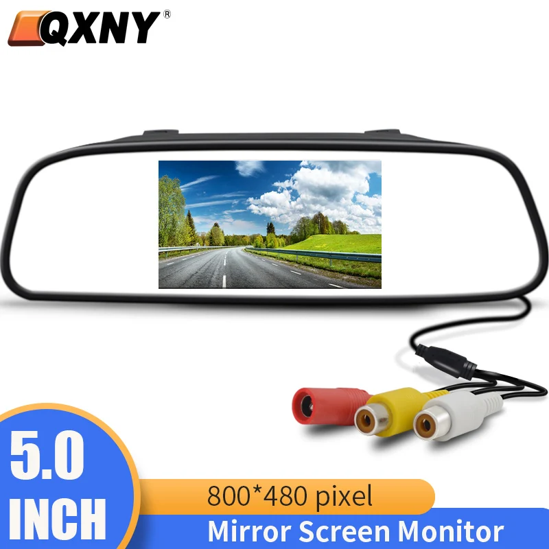 5 -palcový zrkadlo Monitor automobilu pre vozidlo Van RV Zadné zobrazenie Camera Automatické parkovacie záložné zálohovanie Zobraziť reverzný displej HD 800*480 LCD obrazovky
