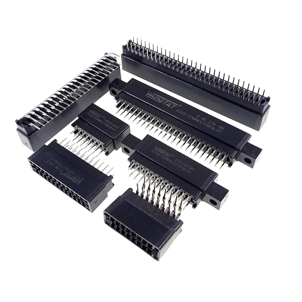 5 PCS Edge Card Conector Slot 2,54 mm Pitch 8 10 12 16 18 20 28 30 36 40 50 60 72 80 98 PIN PCB Gold Fing Ping Drachtacle