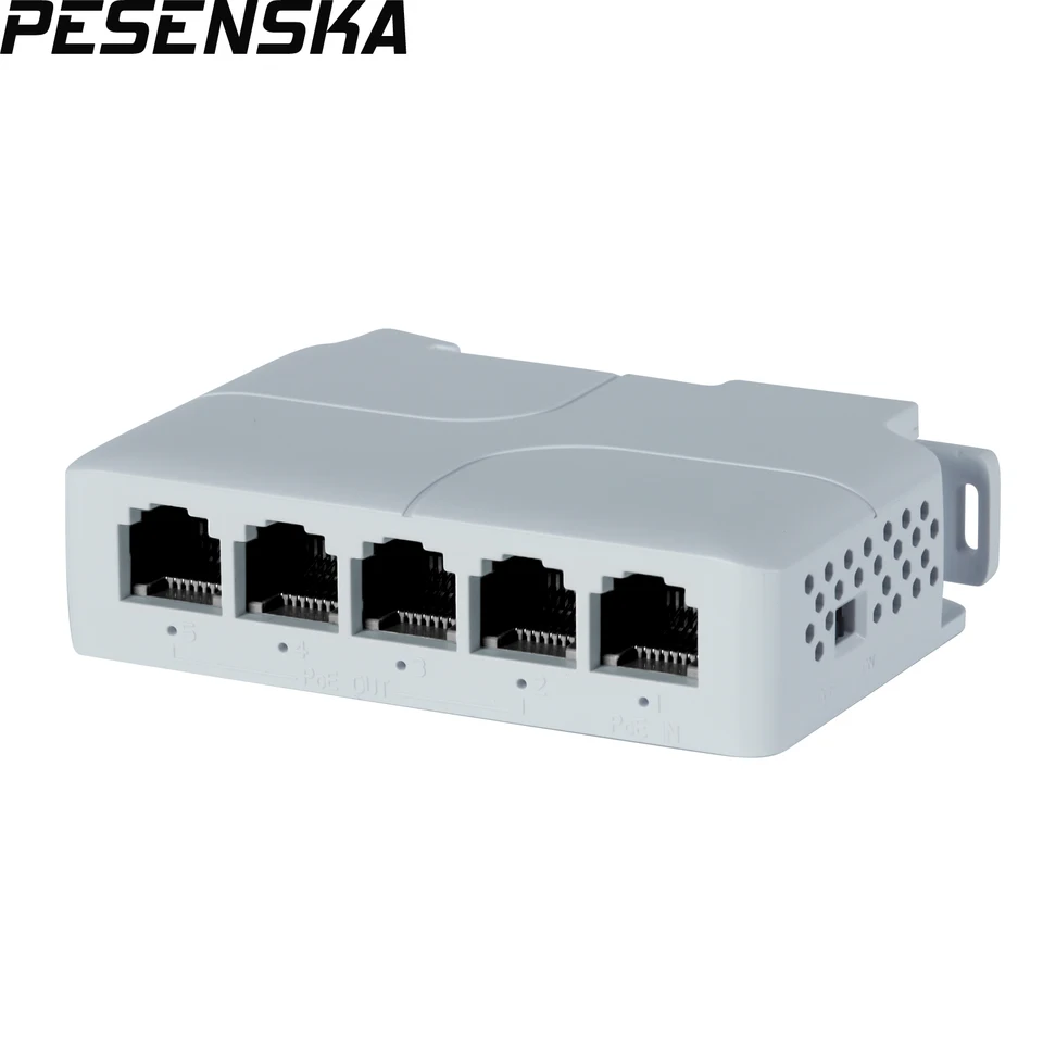 5 Port Poe Extender 10/100 Mbps 1 až 4 opakovač siete s IEEE802.3AF Plug & Play VLAN 250M pre Poe Switch NVR IP Camera