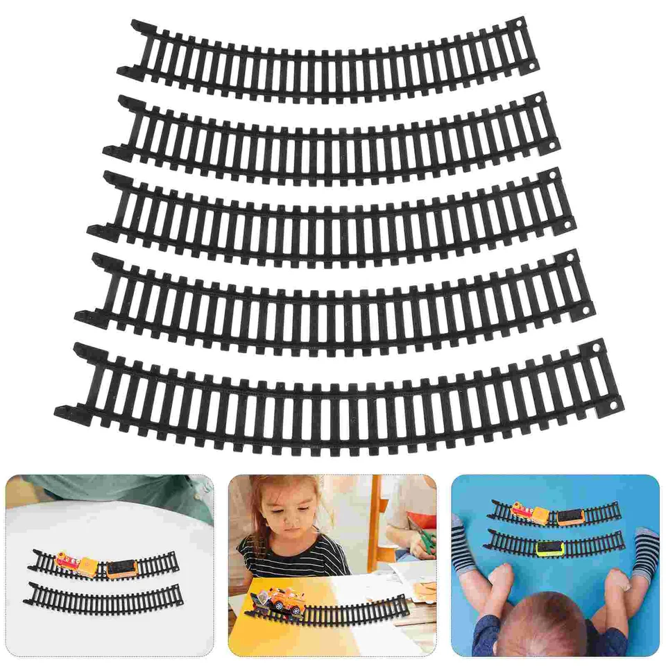 5 počítačov Vlak Track Set Child Educational Plaything Hray Replace Wheels Bridge Bridge Batoľa Tractors Tractors Smoke Unit Plast