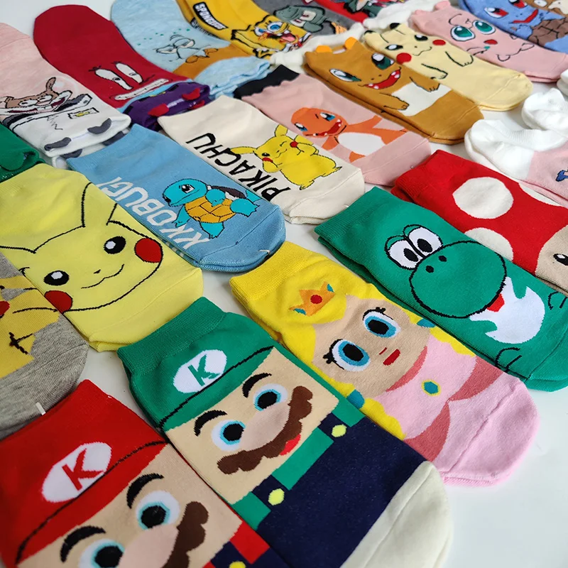 5 párov/balenie vtipné šťastné ženy ponožky Karikatúra pár papuče bavlny módne muži cosplay ponožka