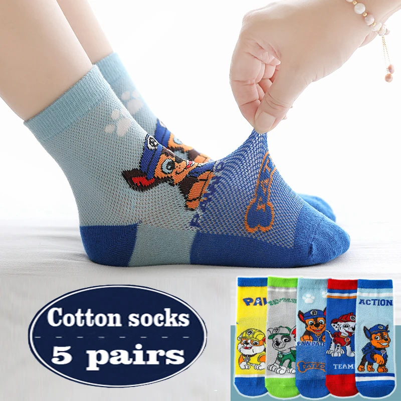 5 párov Paw Patrol Kids ponožky bavlnené chlapcov