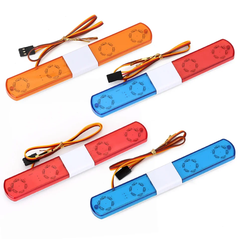 5 režimov 113/143 mm RC RC Police Flash LED Light Bar Alarmujúce svetlo pre 1/14 1/10 HSP Kyosho Tamiya RC CAR