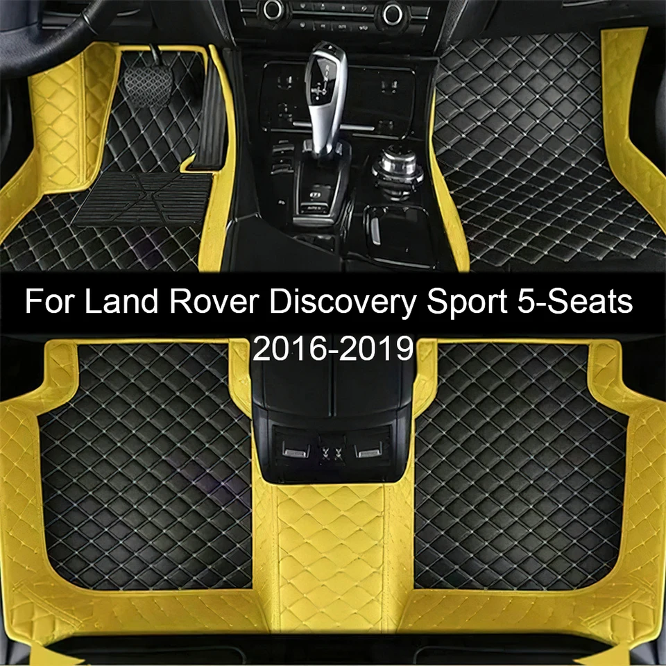 5 sedadiel podlahové podlahy Matky Fit for Land Rover Discovery Sport 2016 2017 2018 2018 Automatické vlastné nohy vankúšiky koberce Koberec kožené matky