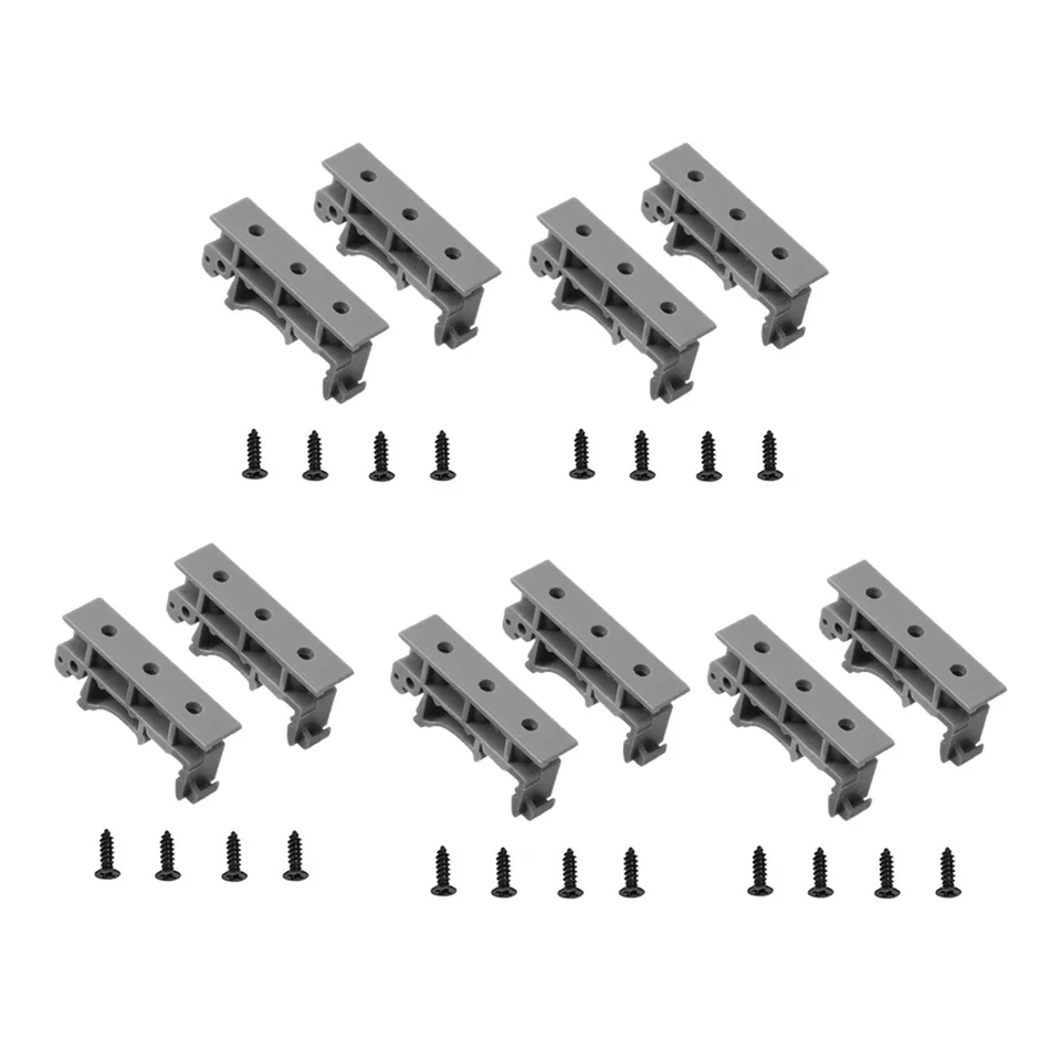 5 setov PCB DIN Rail Monder Adapter PCB držiak na držiak na držiak na obvody Montážny príslušenstvo