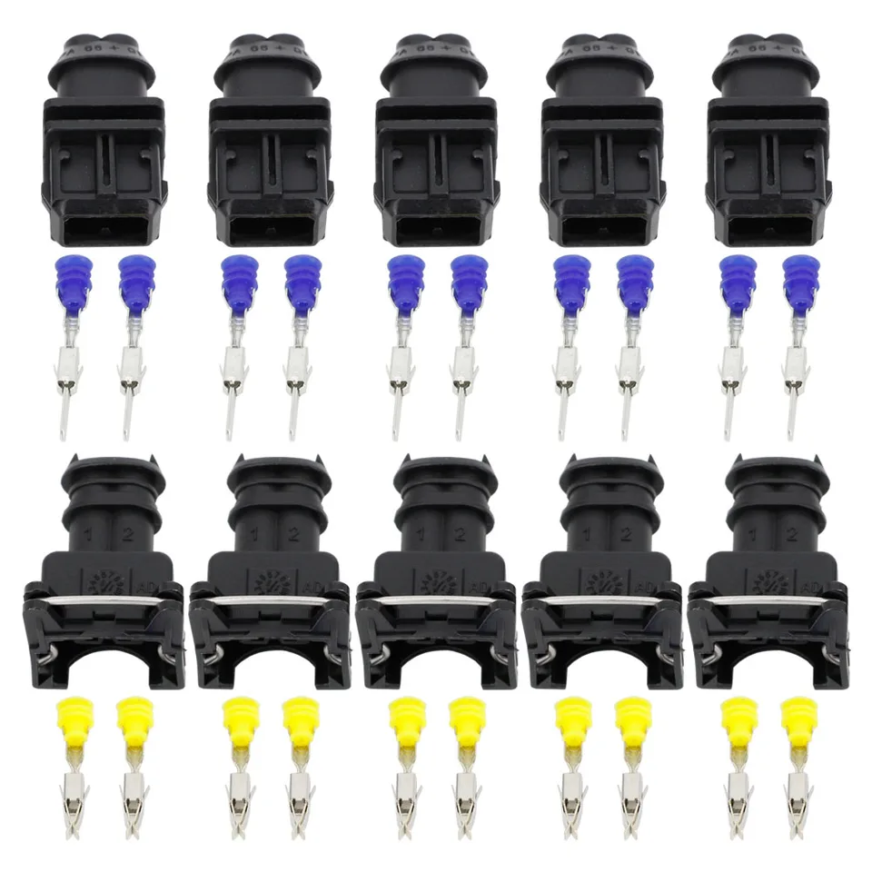 5 súprav 2 PIN 3,5 mm séria 2 PIN DJ7021B-3,5-11/21 Vodotesný samica a samec konektor s kolíkmi a tesnenie 2p