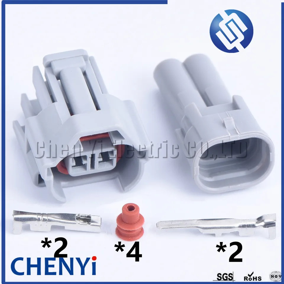 5 súpravy 2 PIN SMENNÉ ALEBO MÁ PRÁVA KONKEKTORA PALIVA 6189-0060 Ženský konektor pre Toyota 1jz Nippon Sumitomo Denso Nový prípad EFI