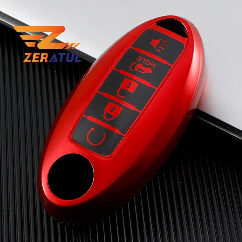 5 Tlačidlá Kľúčové puzdro pre kľúče pre Nissan Patrol Y62 Altima Maxima Infiniti FX G37 Q60 QX50 QX70 Shell FOB Holder