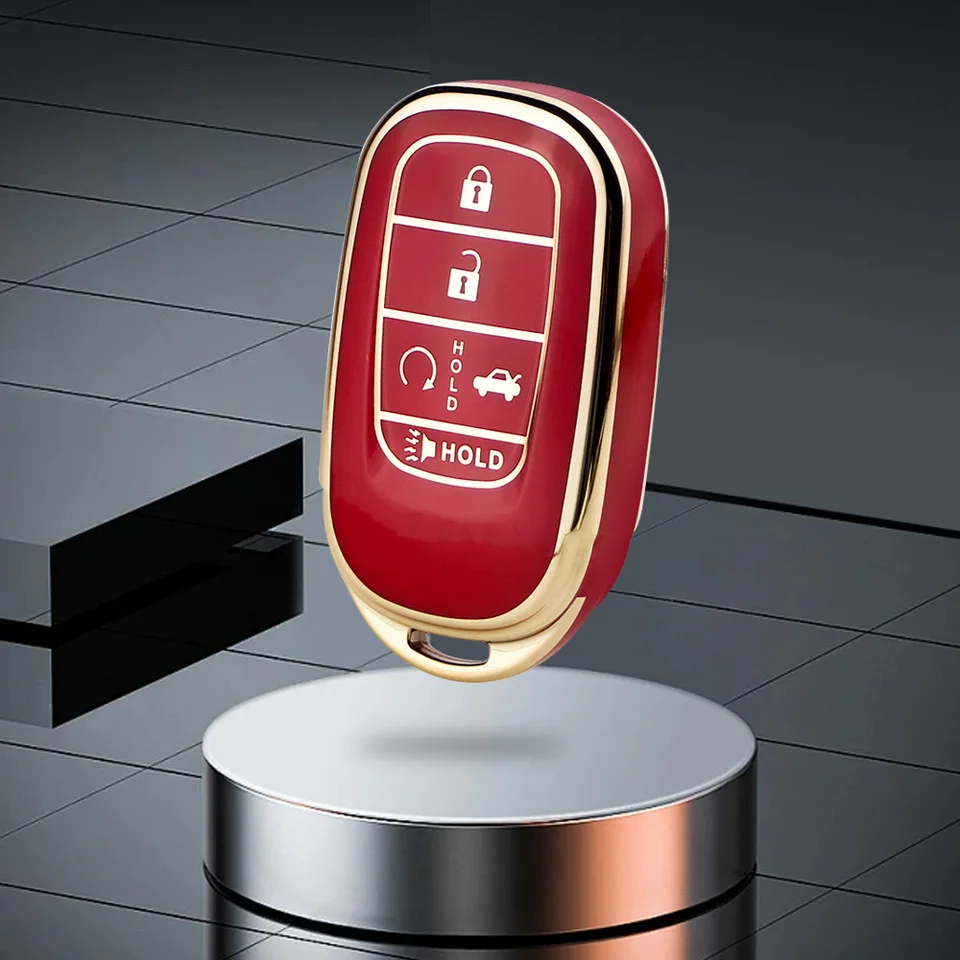 5 Tlačidlá TPU Kľúčové krytie pre Honda Civic 11. Gen VE-1 Accord 2021 2022 Diaľkový FOB Keyless Dollker Shell Case Ochrana Key Key
