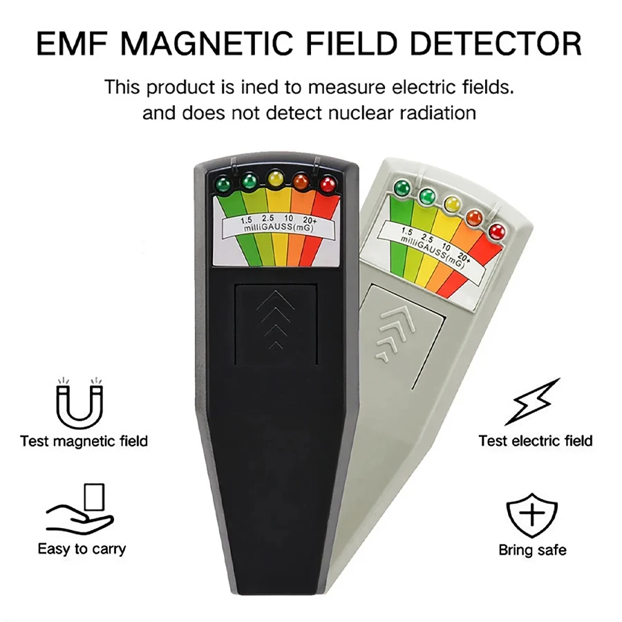 5-vedený EMF meter detektor magnetického poľa Detector Ghost Hovbot Paranormal Equipment Tester Prenosný pult Professional EMF Meter tester