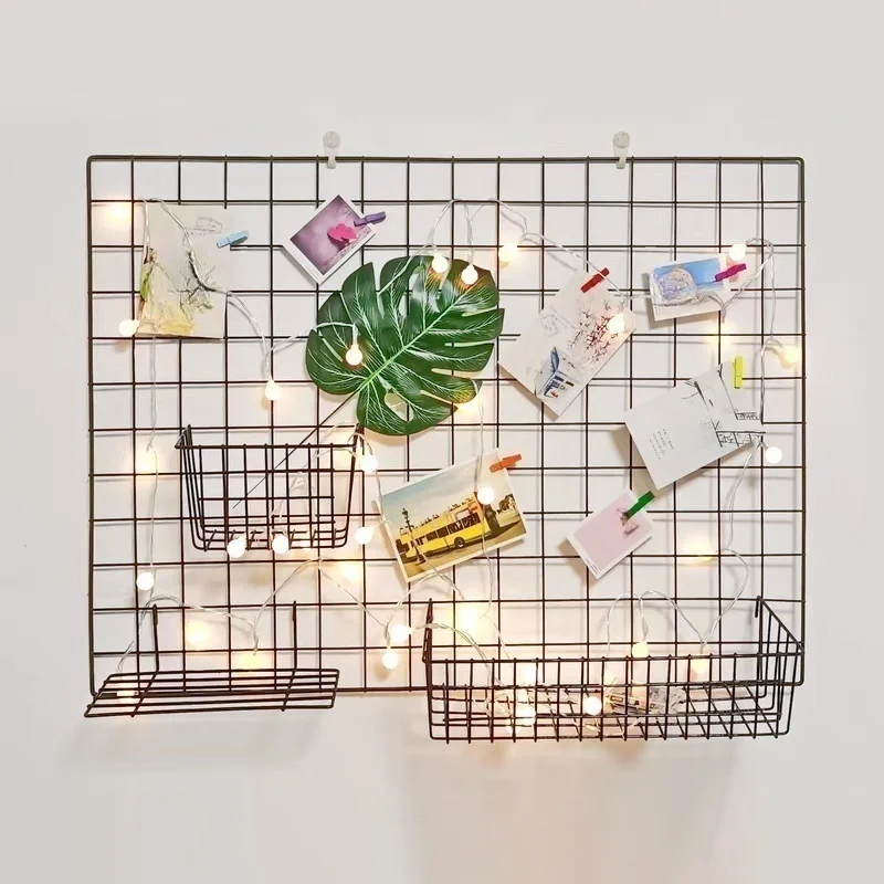 5 veľkostí Nordické kovové sieťové mriežky DIY nástenné fotografie Pohľadnice nástenné umenie