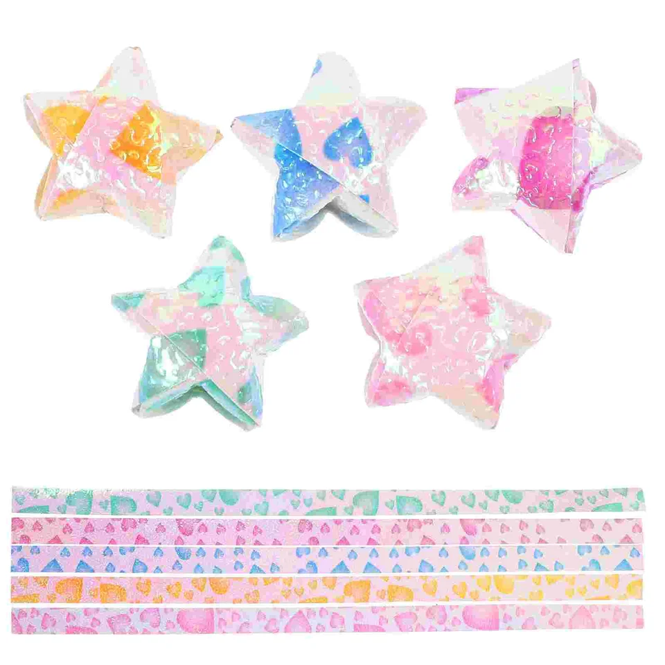 5 vreciek hviezdnych origami papiere farebné hviezdne papierové prúžky DIY Origami Stars Paper Strip Origami papierové prúžky