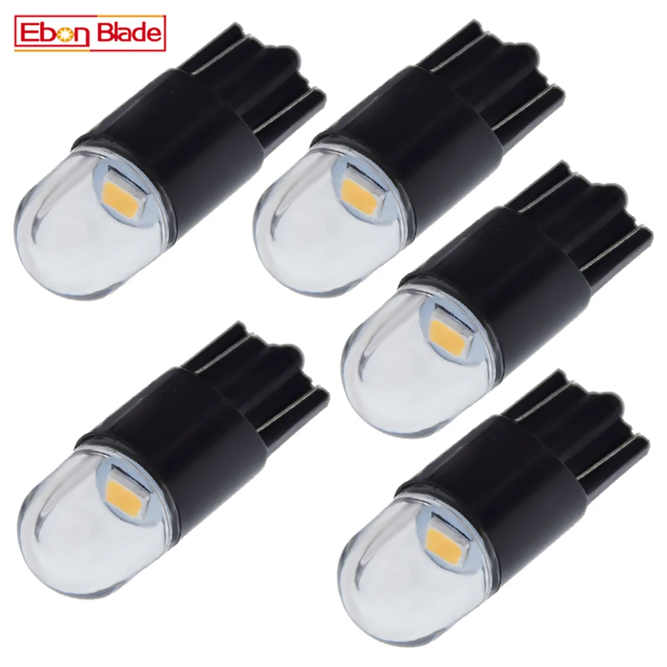 5 x 4300k teplé svetlá bieleho auta T10 W5W LED klin 2835 1SMD Automatické kupoly Čítanie parkovacia lampa Sidelight Globe Bulb 12v