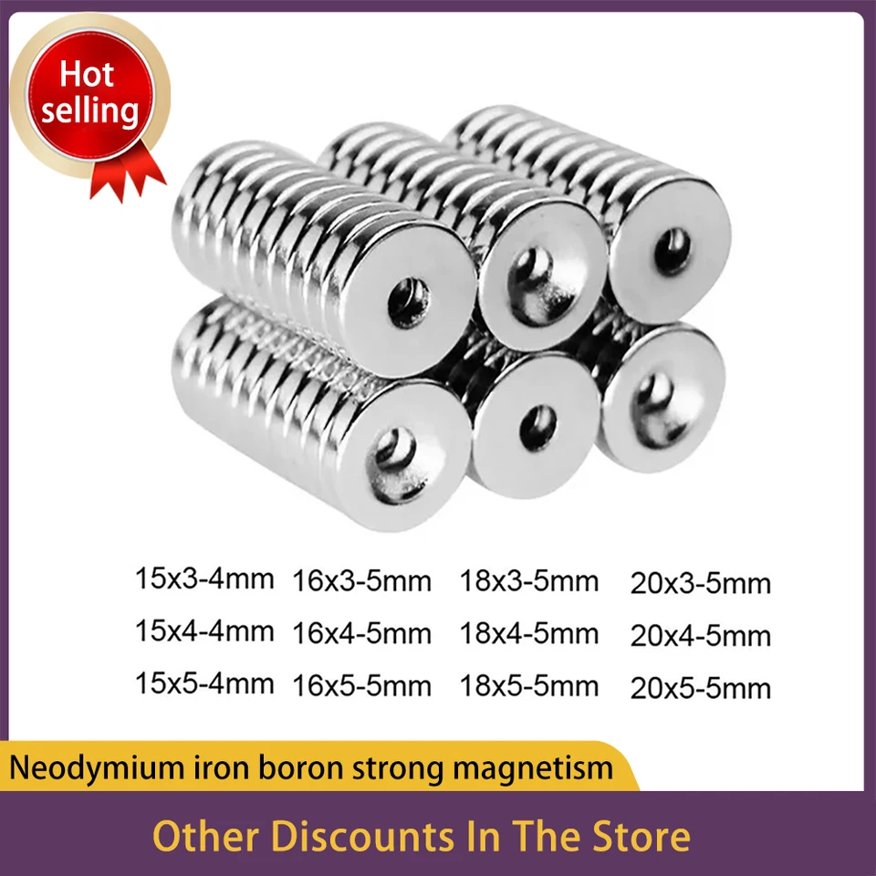5 ~ 100 pcs 15x5-4 mm magnet s priemerom 15x3 mm otvor 4 mm malé okrúhle pulty lagnety 16x3-5 Neodymium Disk Magnetic 18*3-5