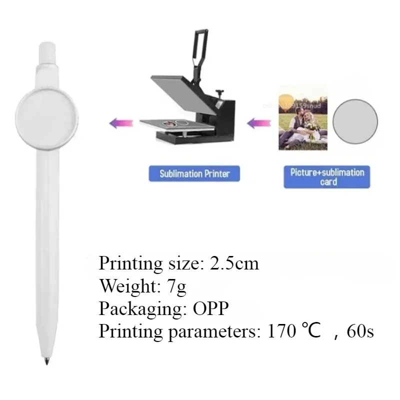 50/100/200 PCS Sublimation tlač Plant Ballpoint Pen pre DIY Custom Logo Image Printe Printe Reklama