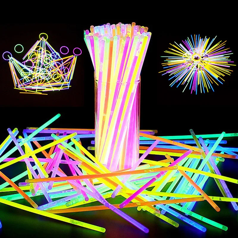 50/100/200ks fluorescenčná palica hračky Svetlá palica Svetlá palica náramok Výkon fluorescenčnej tyčinky Barrel Fluorescencia