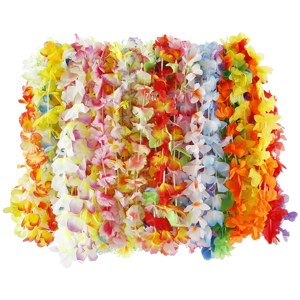 50/100 pcs Havajské kvetinové náhrdelníky Havaj vianočný veniec pre domácich majstrov pre plážové párty