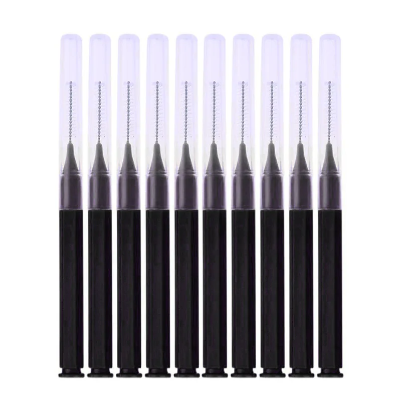 50/100ks čierne jednorazové jednorazové zdvíhacie kefy Mikro rias Aplikátory Nástroje Ohybné obočie Brush Perm Brush