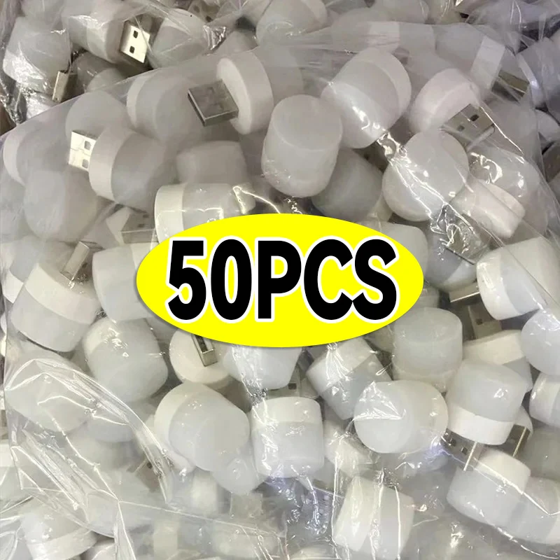 50/11ks Mini USB nočné svetlo LED knihy LED knihy LAMPS LAMPS Spálňa ochrana osvetlení počítač Mobilný výkon USB Plug-in nočná lampa