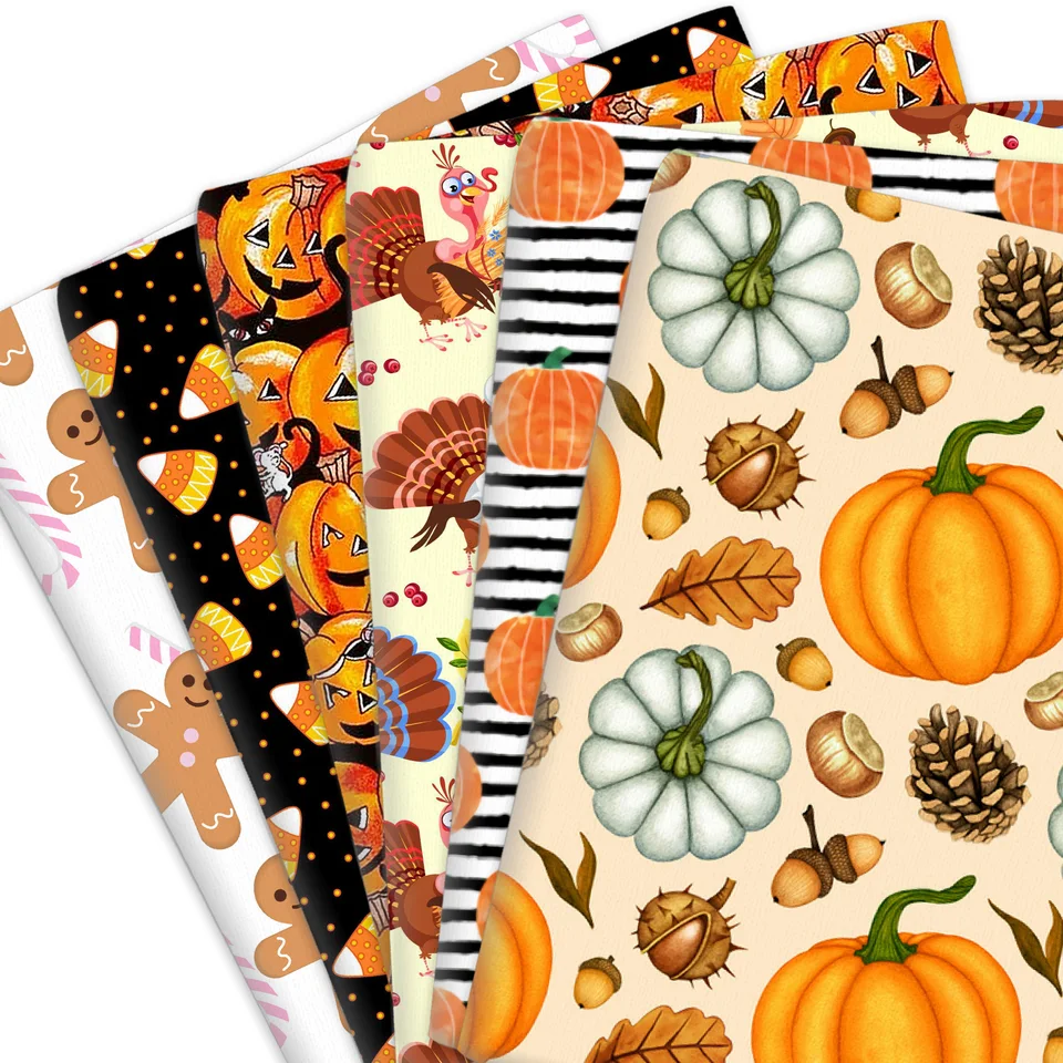 50*145 cm vianočné Santa Pumpkin 100% čistá bavlnená tkanina Materiál patchwork šijacie prešívanie prešívané vyšívanie DIY Handrička