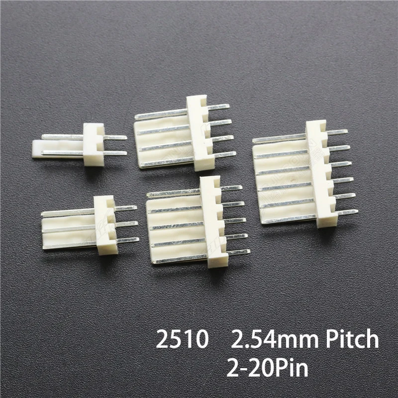 50-200ks 2510 KF2510 Konektor plužnej zástrčky samec 2-10pin 2,54 mm rozstupový konektor pre ventilátor počítača