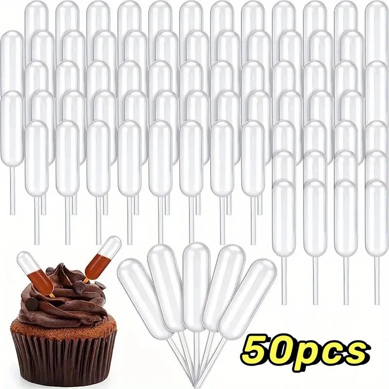 50-200ks plastový koláč pipety Mini dezert džem džem macaron Pie omáčka Stláčková zmrzlina na košíček dekor šťavu tekutý infuser