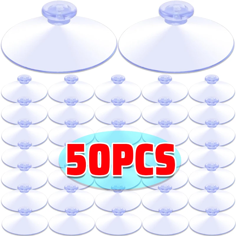 50/2ks Priehľadné PVC sacie pohár húb hlava hlava pre sklenené okno Silné vákuové prísavky Hook Towel Hanger pre domáci výzdoba
