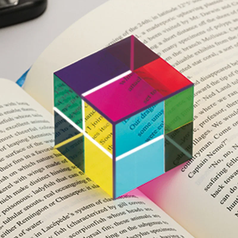 50*50*50 mm kocka Prism Optické farebné experimenty hračky farieb dekorácia