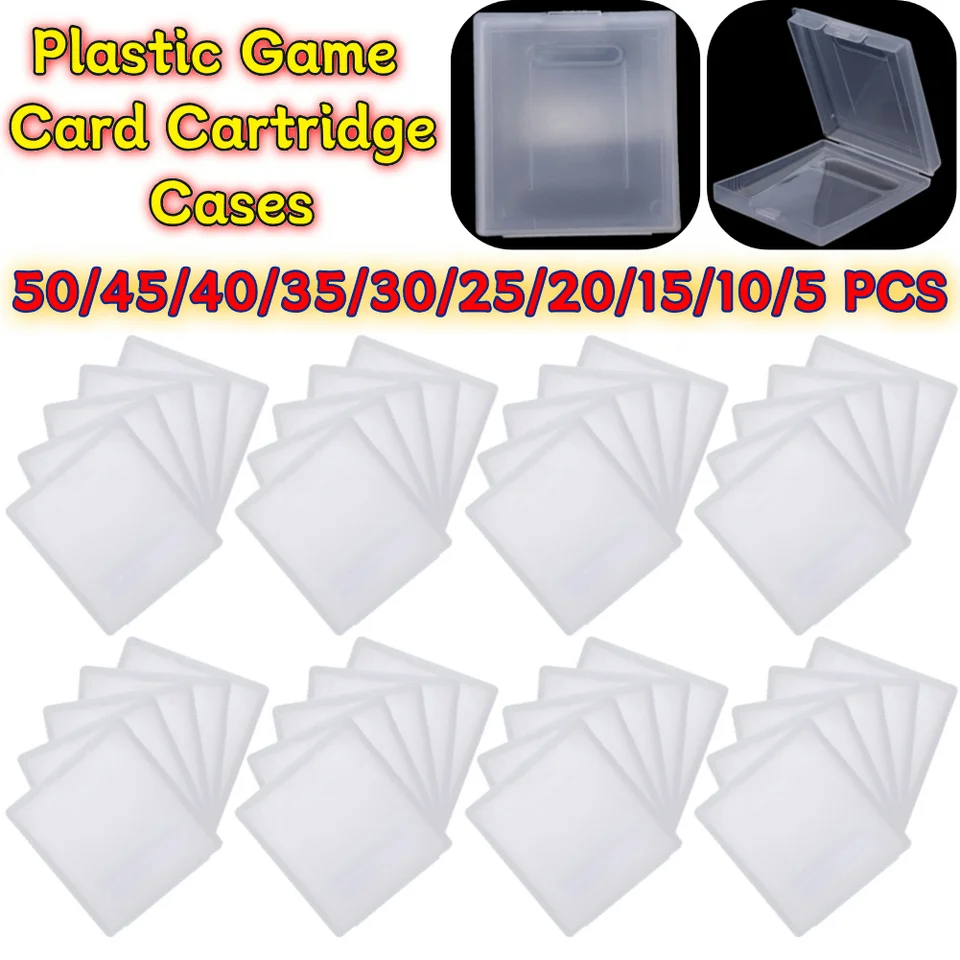 50-5ks plastové herné karty Case Case Case Ochranná hra Case Case Box Game Card Card pre Nintendo Game Boy Color GBC