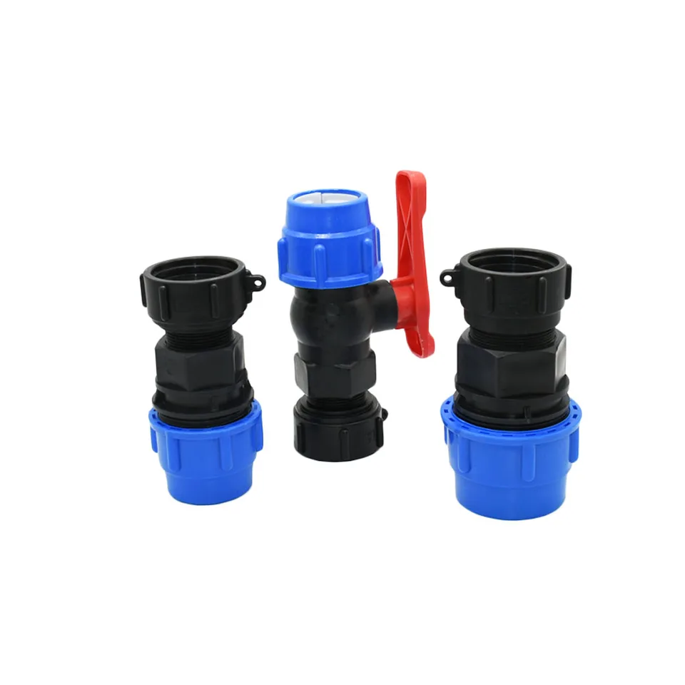 50/60 mm PE rúrkové tvarovky TEE Rýchle konektor Trojcestný rýchly kĺbový splitter Tap Pipe Plastový plastový adaptér