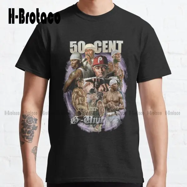 50 cent Essential Classic Tričko biele dámske tričko Custom Aldult Teen Unisex Digital Printing Tee tričká robia váš dizajn nový