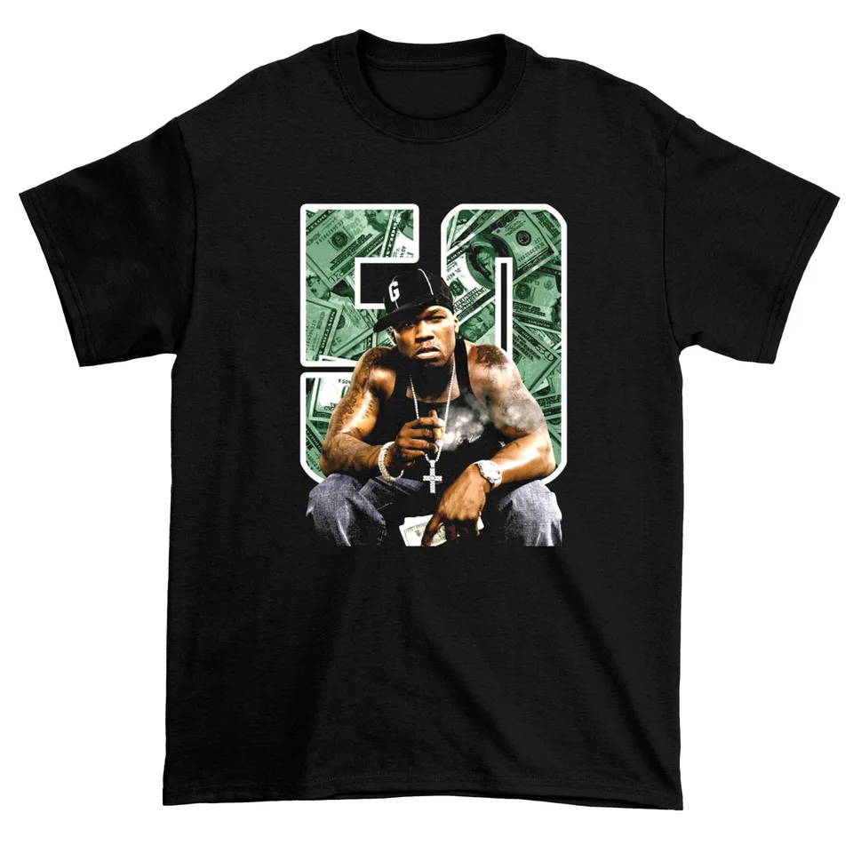 50 cent rapper tričko čierna bavlnená unisex celá veľkosť S-5XL XY05