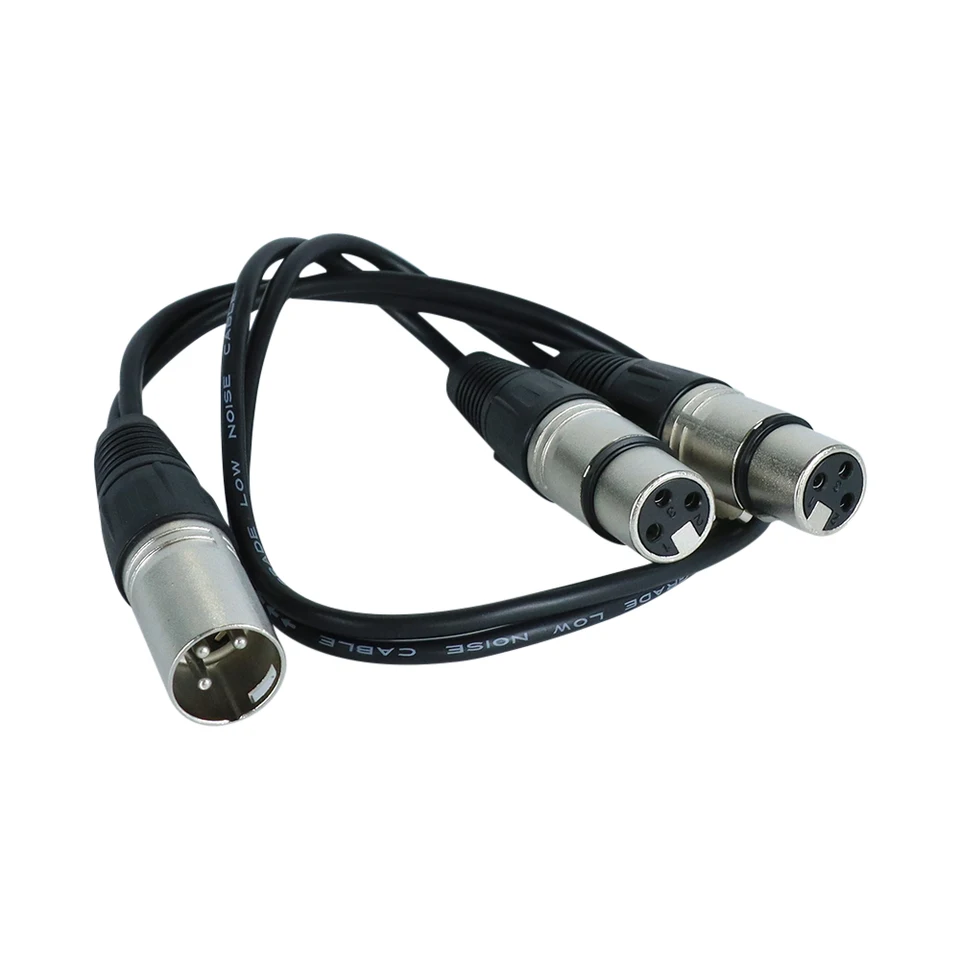 50 cm nový XLR 1 mužská zástrčka do 2 xlr samícka jack Mic Audio kábel adaptér y Splitter pre mikrofónové príslušenstvo