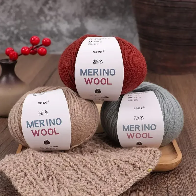 50 g/roll vlnená priadza hrubá závit vlna mäkký médium DIY pletenie ručne pletené háčkované šatky oblečenie klobúky detská priadza