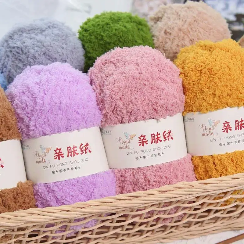 50 g/set chenille priadza mäkké tenké závity uterákov na pletenie háčkovanej priadze ruka na pletenie hankovací